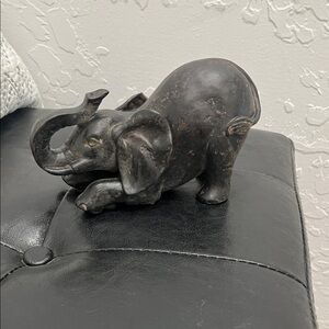 Elegant Black Elephant Figurine